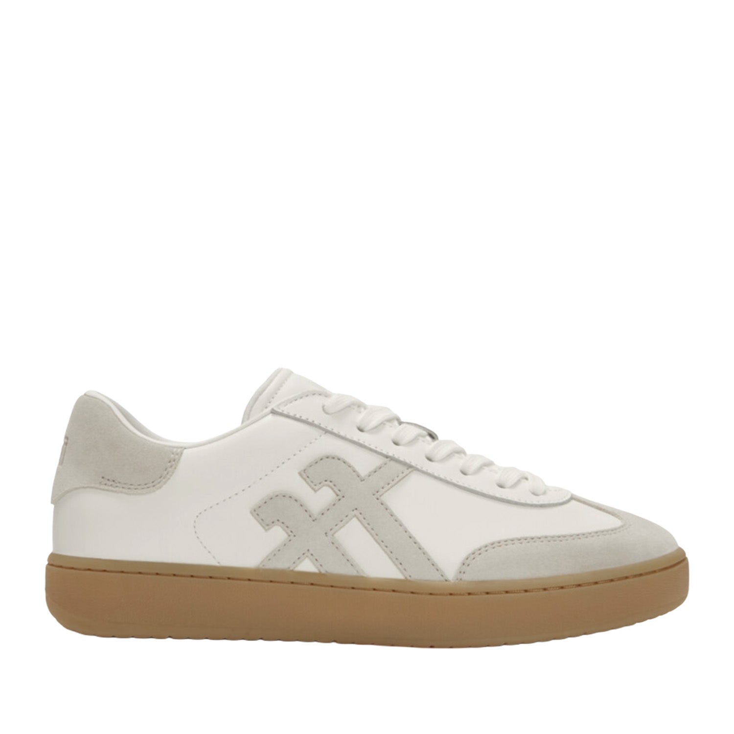 Fitflop Women's The Dash T-Toe Leather/Suede Trainers in Urban White Mix