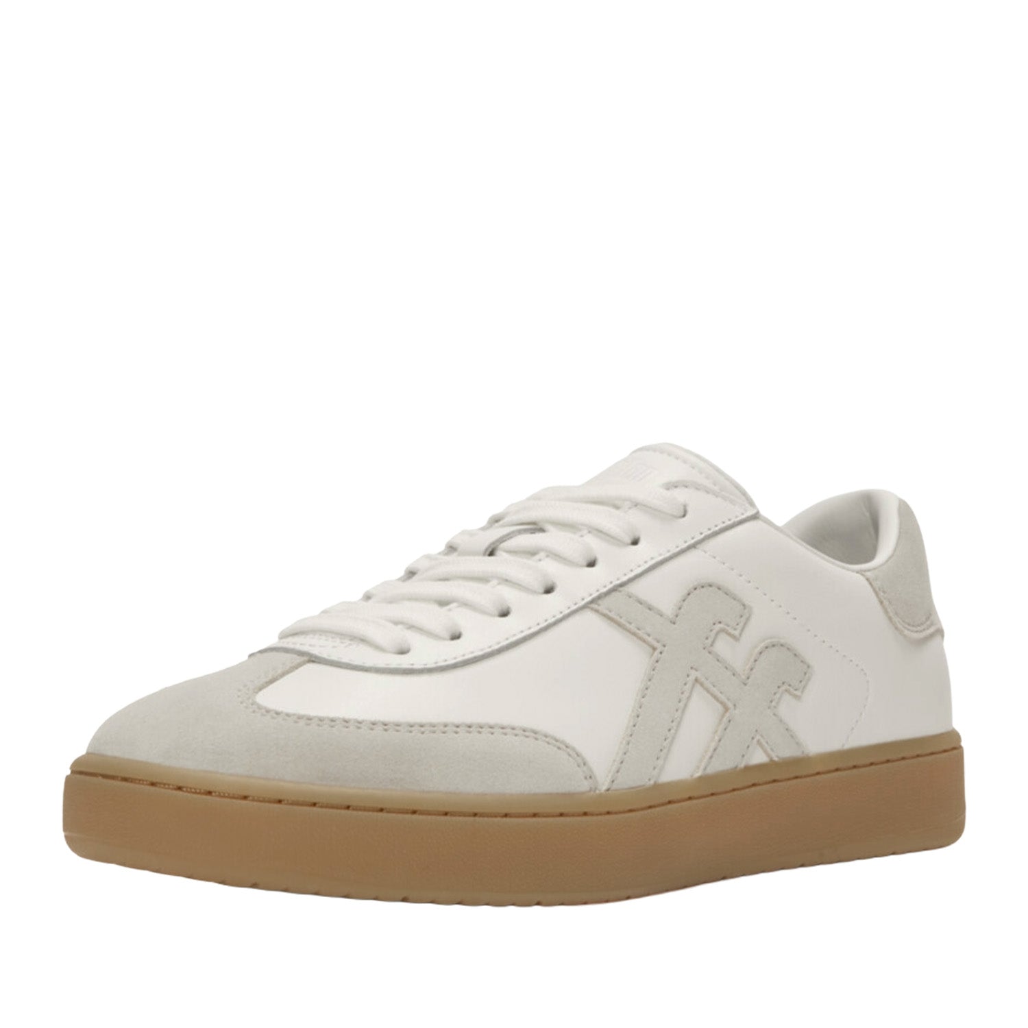 Fitflop Women's The Dash T-Toe Leather/Suede Trainers in Urban White Mix
