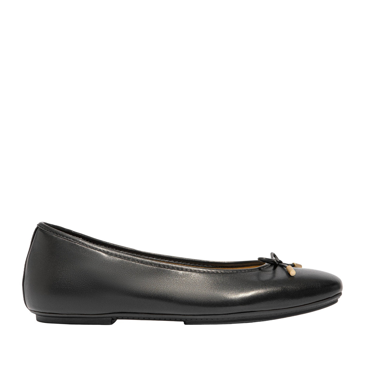FitFlop Women's Delicato Bow Soft Leather Ballet Flats in Black