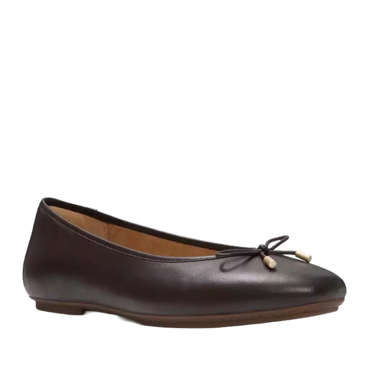 FitFlop Women's Delicato Bow Ballerina in Chocolate Brown