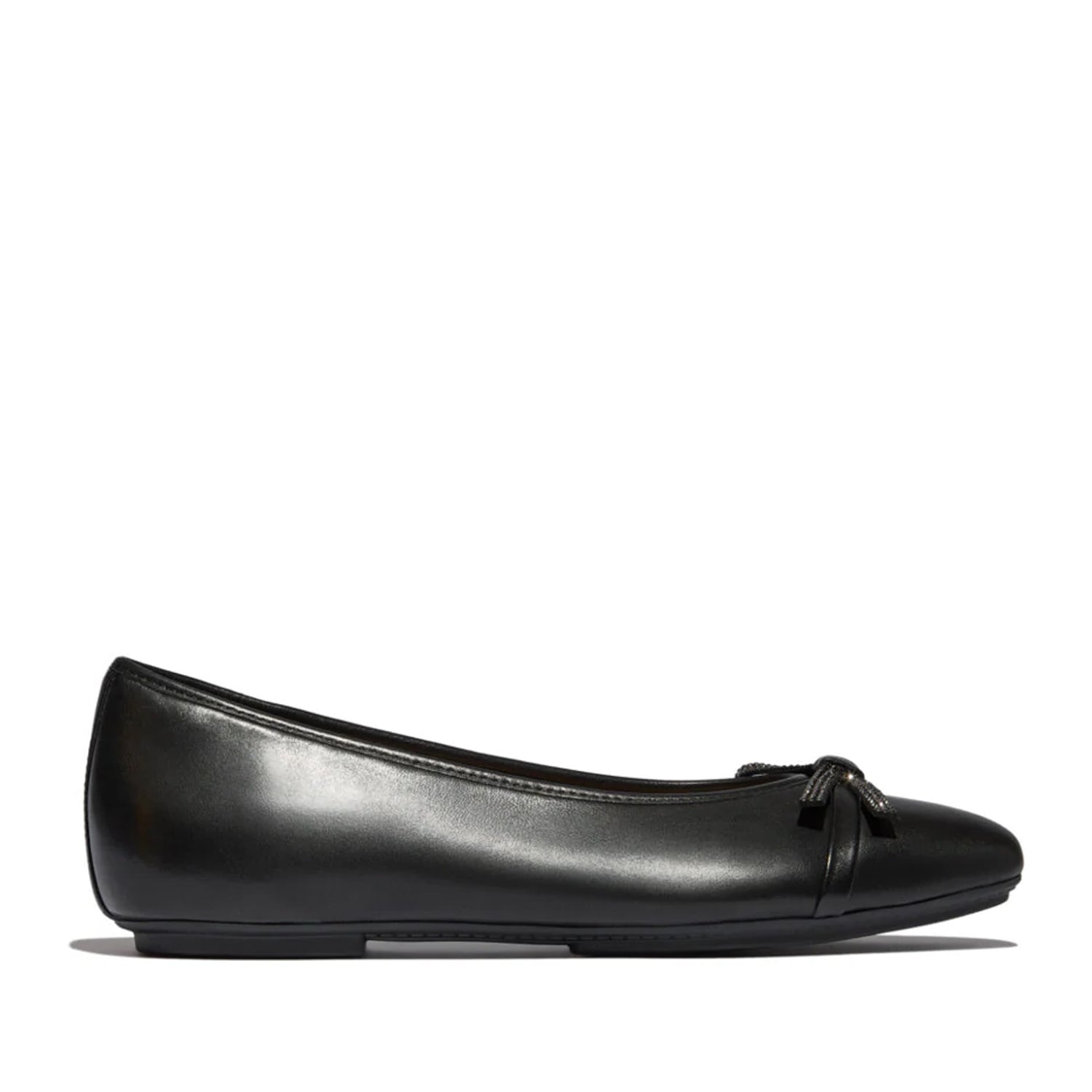 Fitflop Women's Delicato Glitz Bow Ballerina in Black