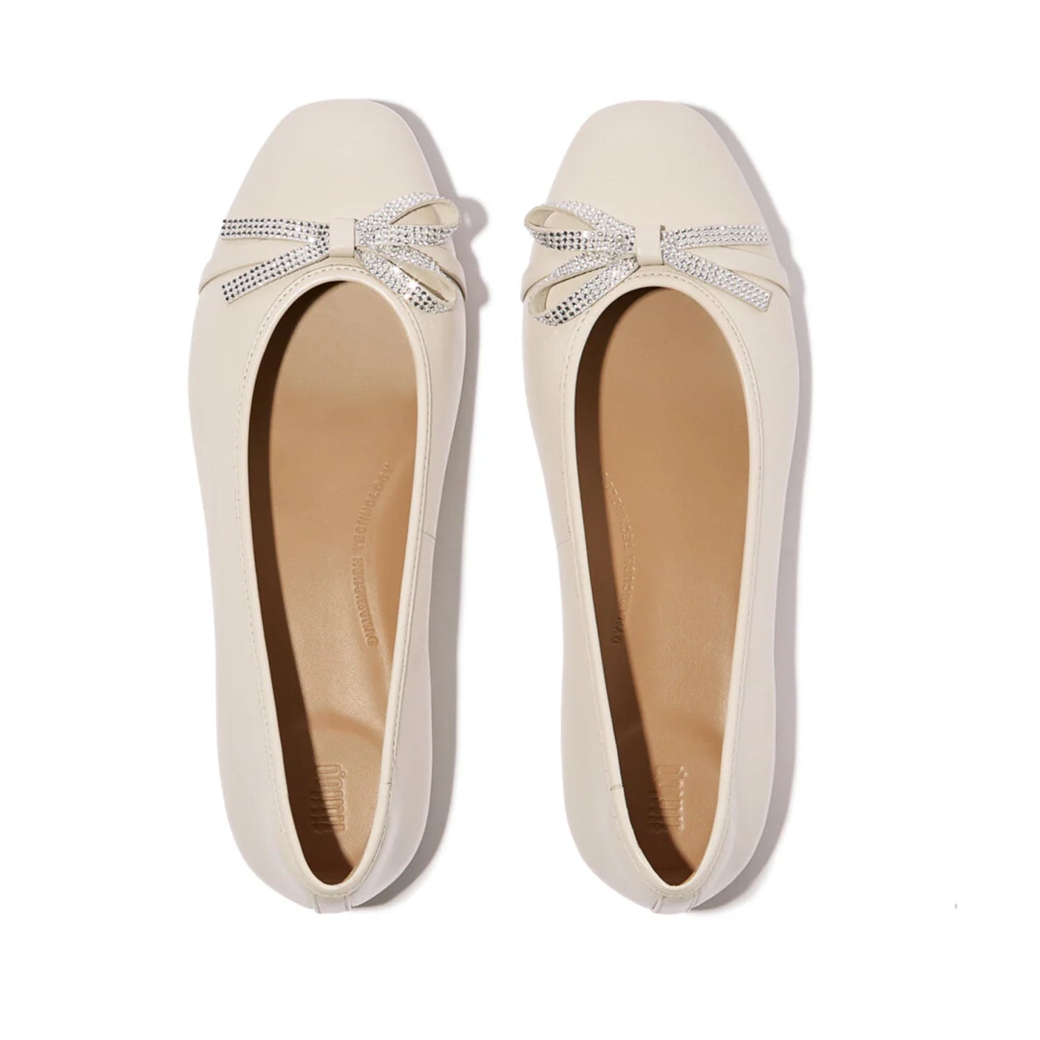 Fitflop Women's Delicato Glitz Bow Ballerina in Turtledove