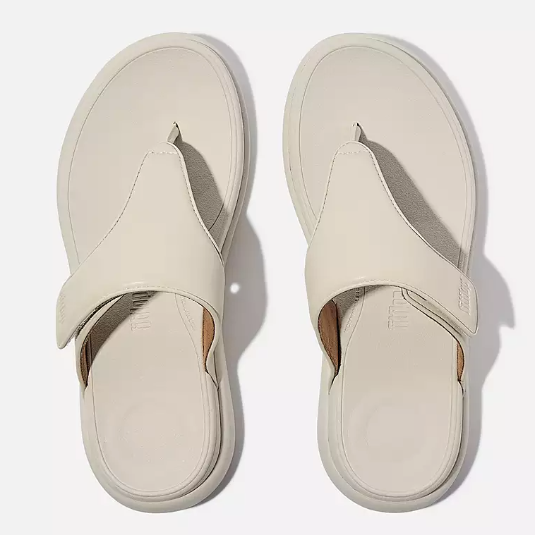 Sandales Fitflop F-Mode Go pour femme, entre-doigts ajustable, couleur beige Paris