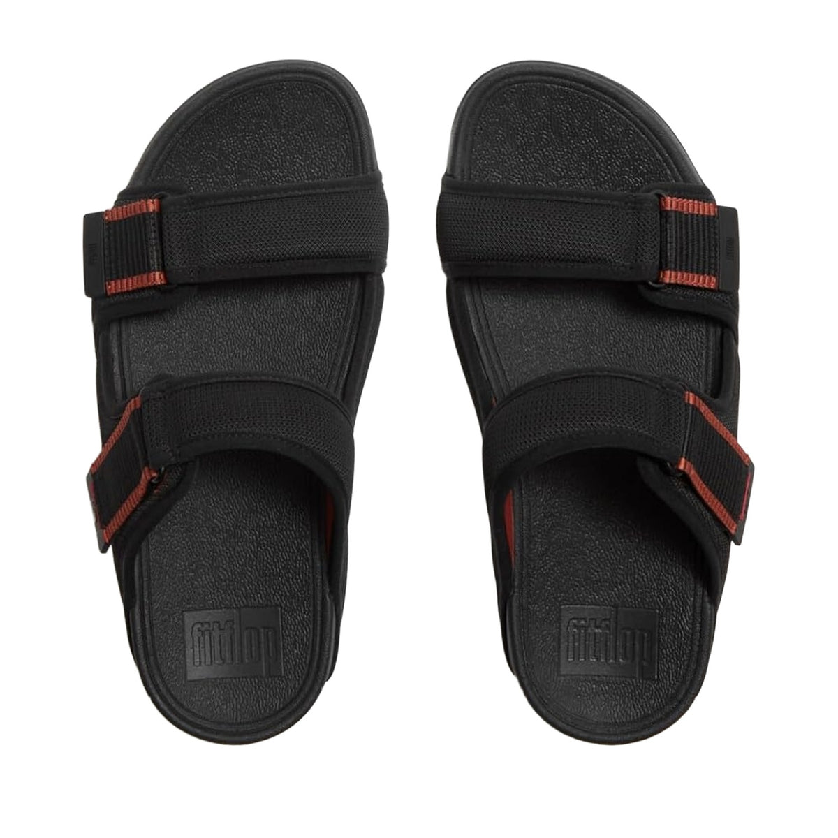 FitFlop Men's Gogh Moc in Black/Terracotta