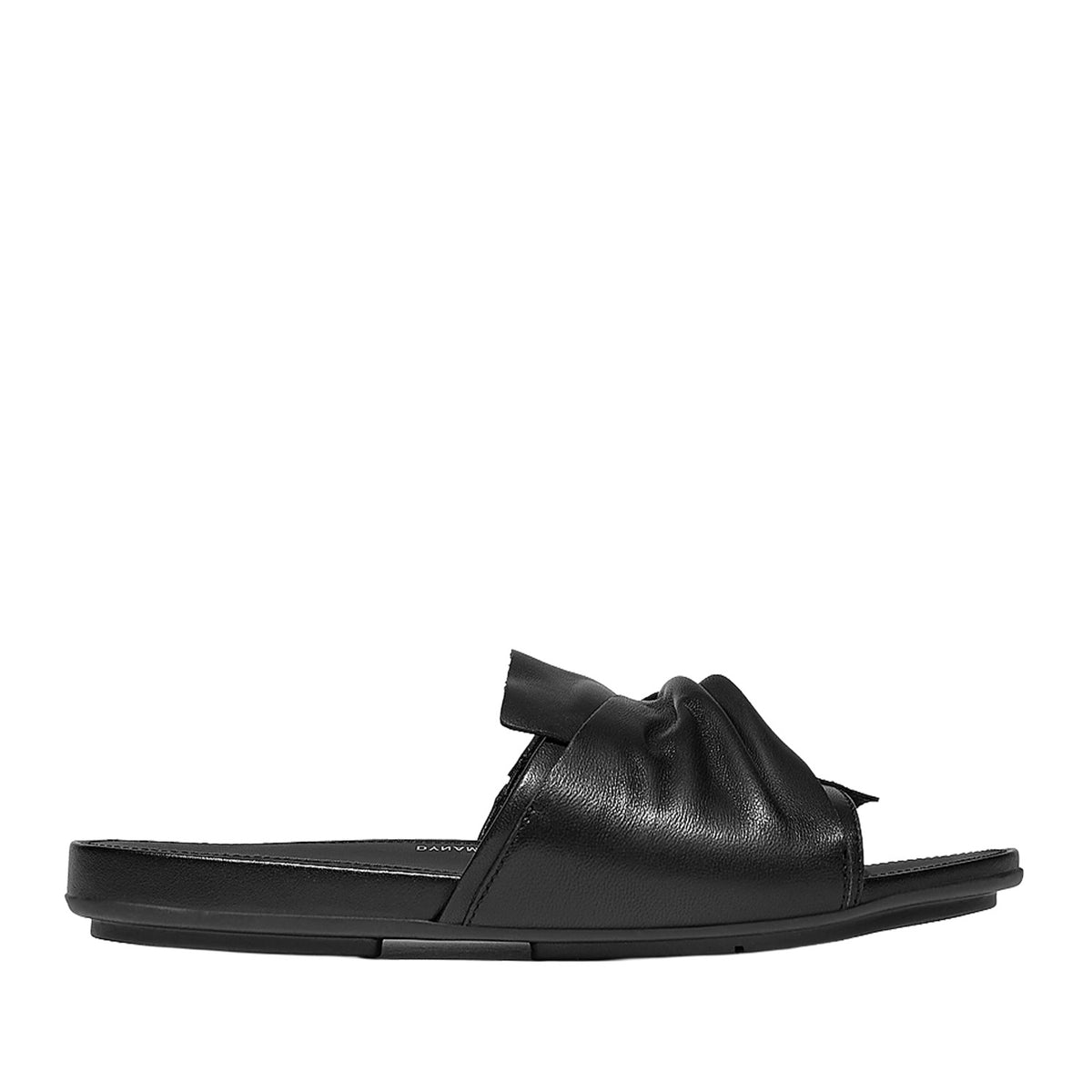 Fit Flop Women's Gracie Soft Twist Leather Slides in Black