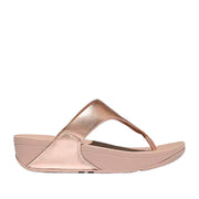 Fitflop Women's Lulu Leather Toe Post Sandal in Rose Gold