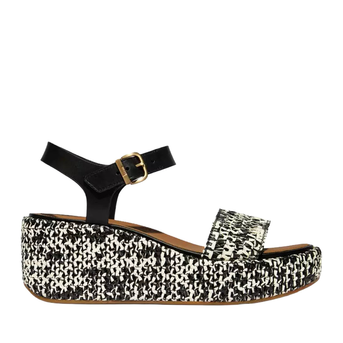 FitFlop Women's Platfforms in Black/Ivory Mix