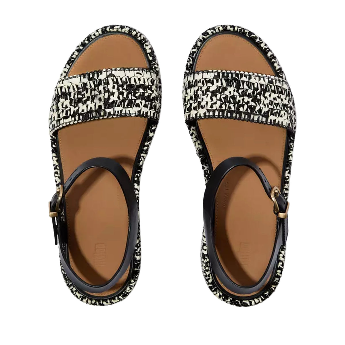 FitFlop Women's Platfforms in Black/Ivory Mix