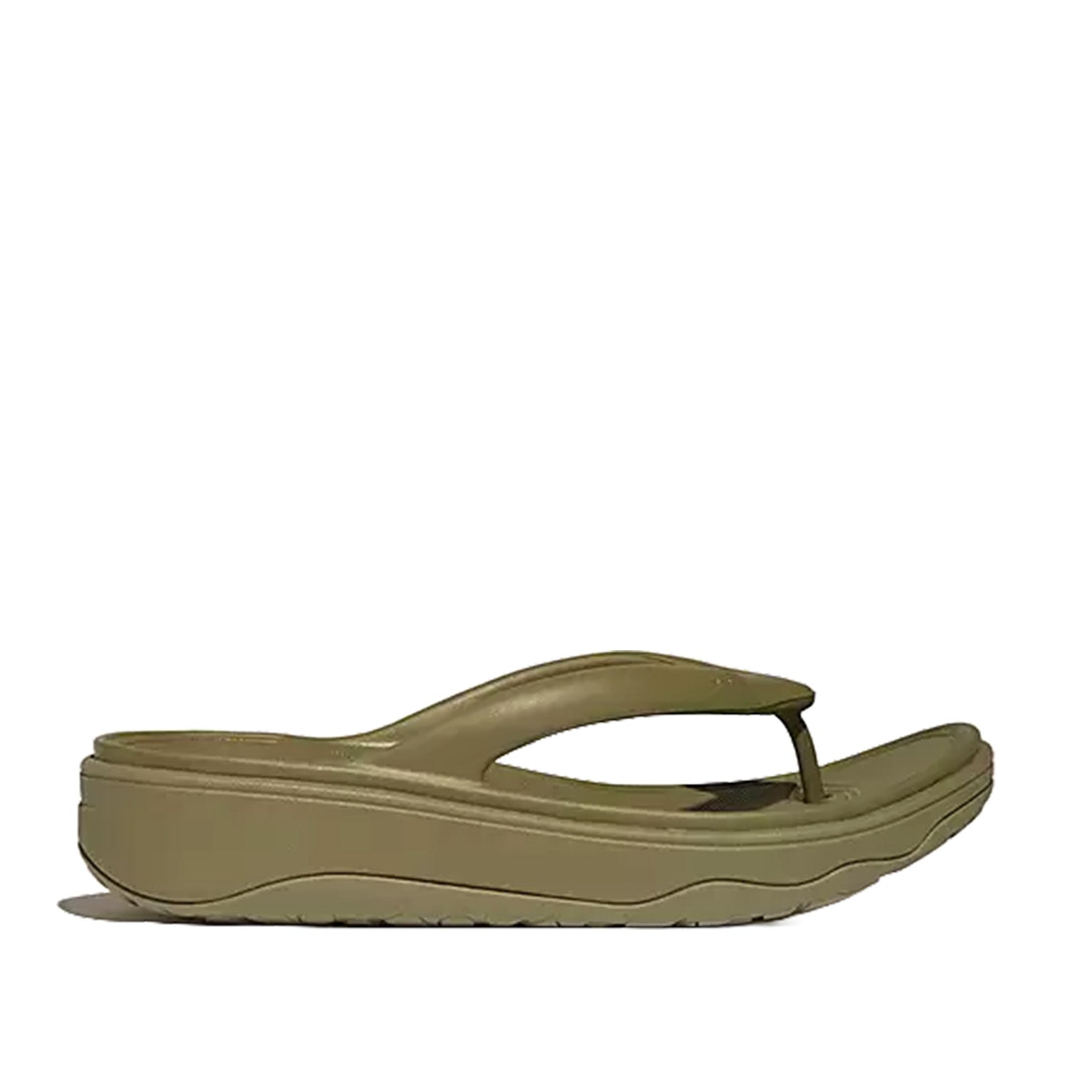Sandales Fitflop Relief Recovery pour femmes, avec entre-doigts, coloris vert camouflage