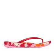 Tongs ergonomiques Fitflop Iqushion Flowerz pour femmes, coloris Redberry Mix