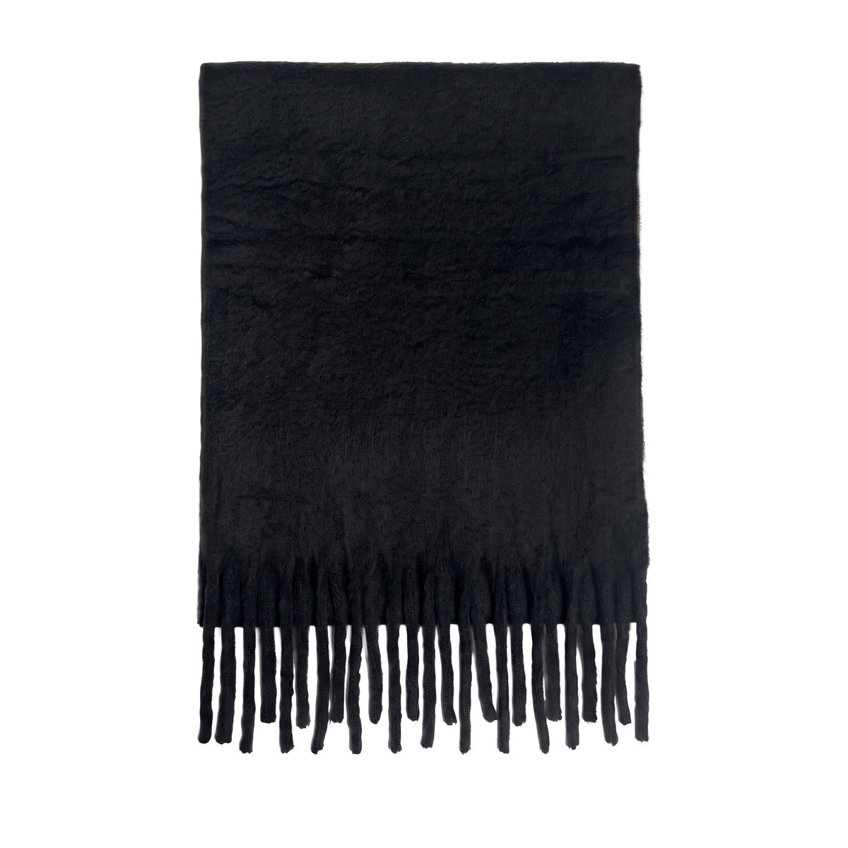 Floof Plush Blanket Scarf in Black