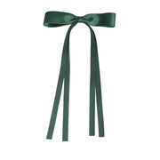 Kennie Rylie Double Layer Bow Hair Clip 2.0 in Dark Green