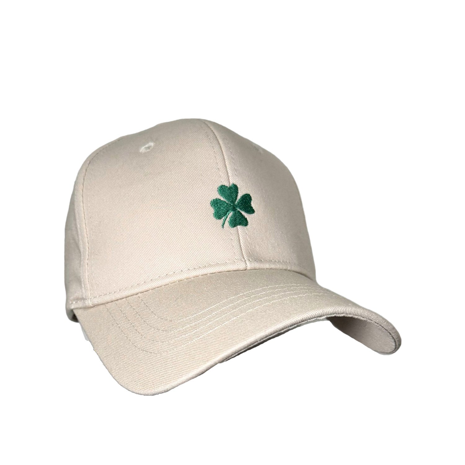 Floof Unisex Clover Icon Cap in Beige