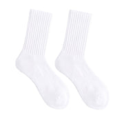 Floof  Comfort Crew Tall Sock in White