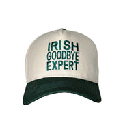 Floof Unisex Irish Goodbye Slogan Snapback Cap in Beige