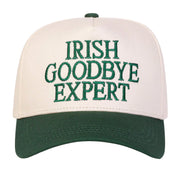 Floof Unisex Irish Goodbye Slogan Cap in Beige