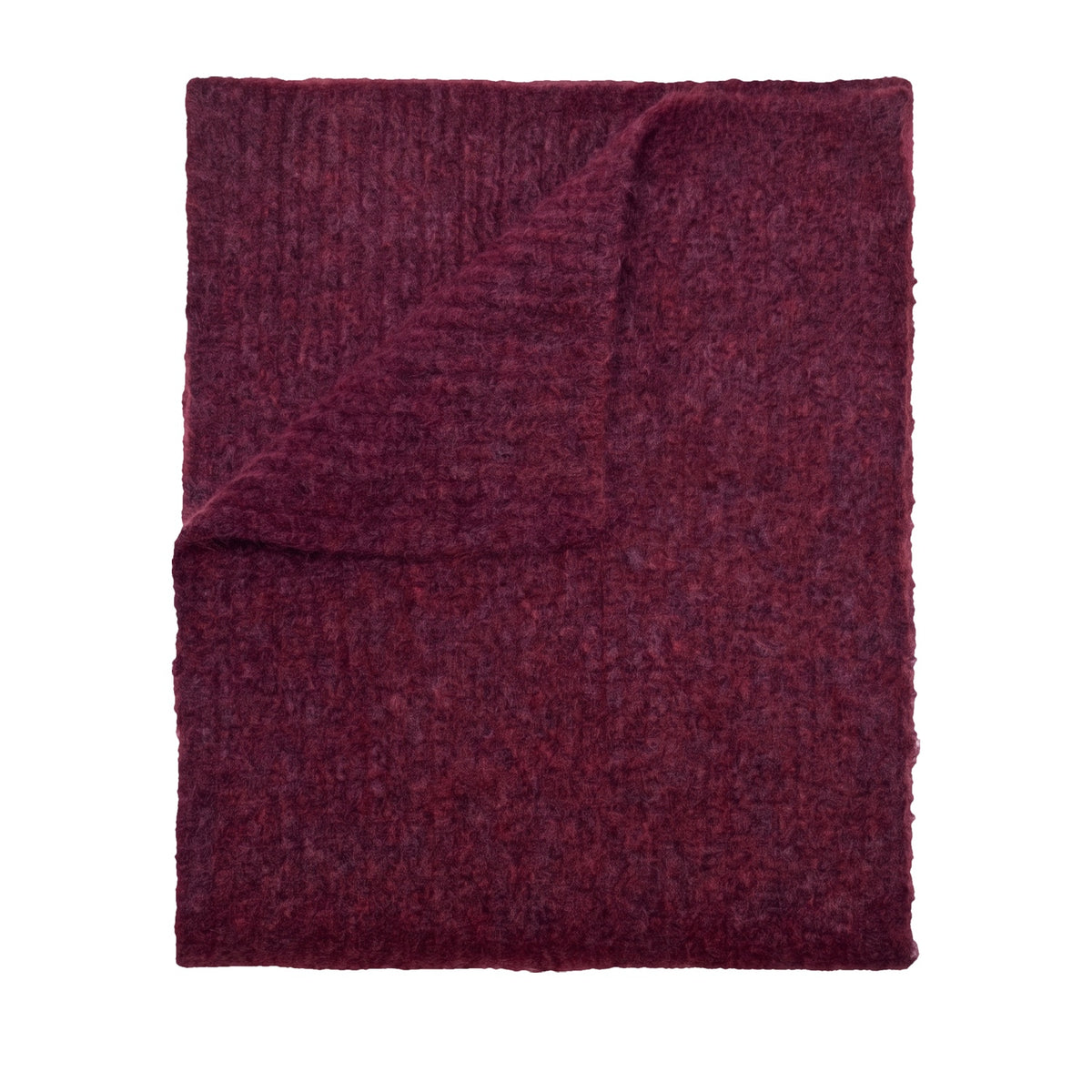 Floof Knit Scarf in Burgundy