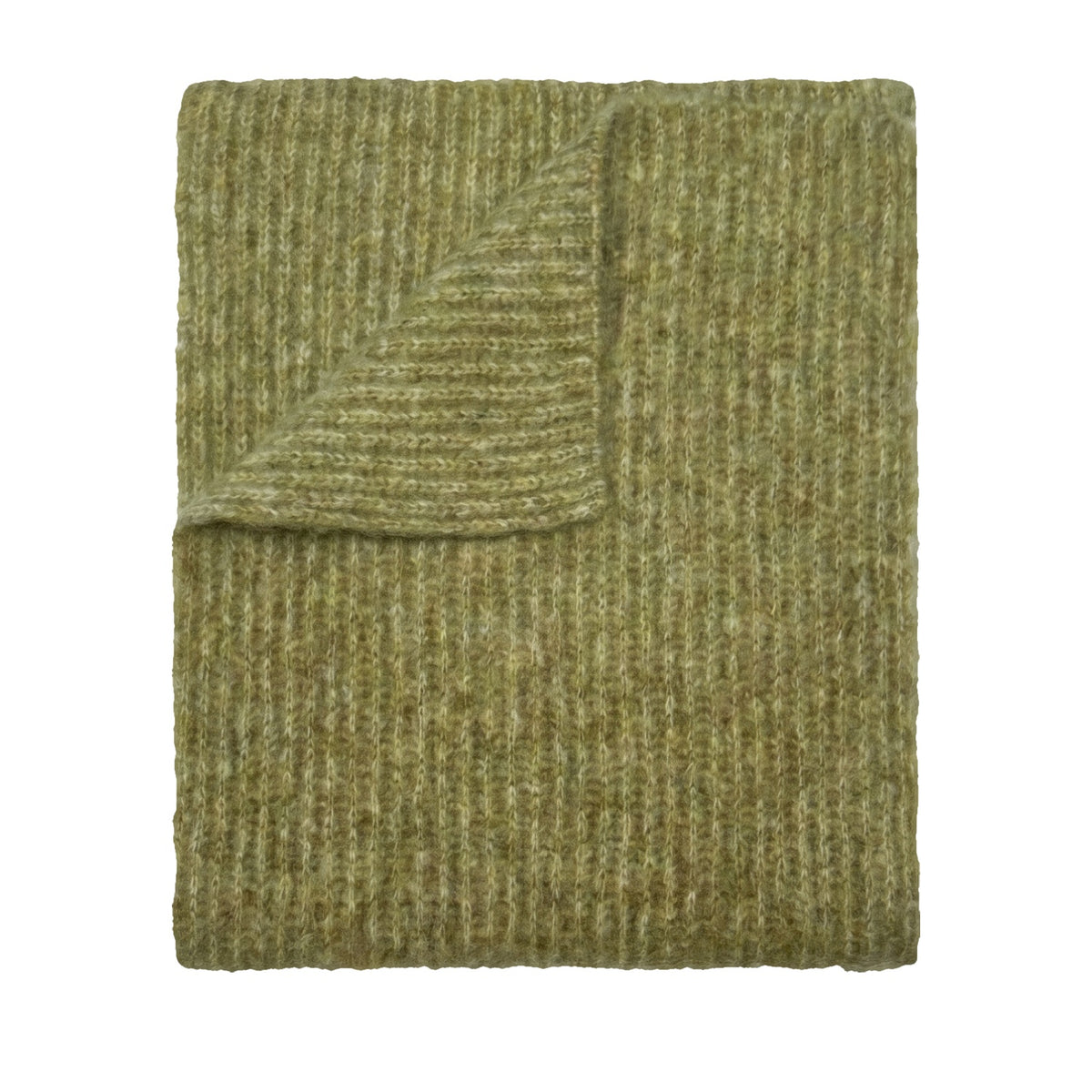 Floof Knit Scarf in Olive