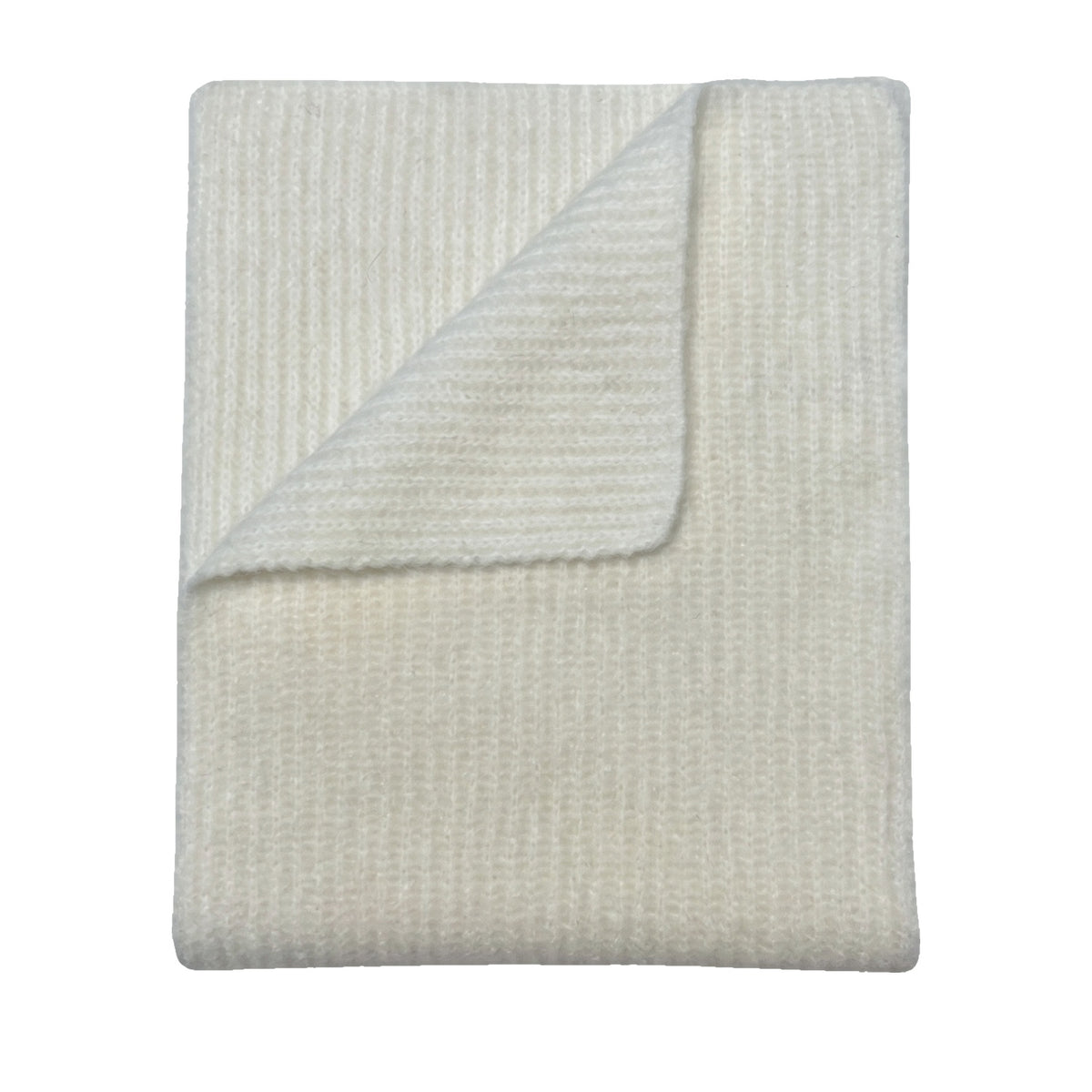 Floof Knit Scarf in White