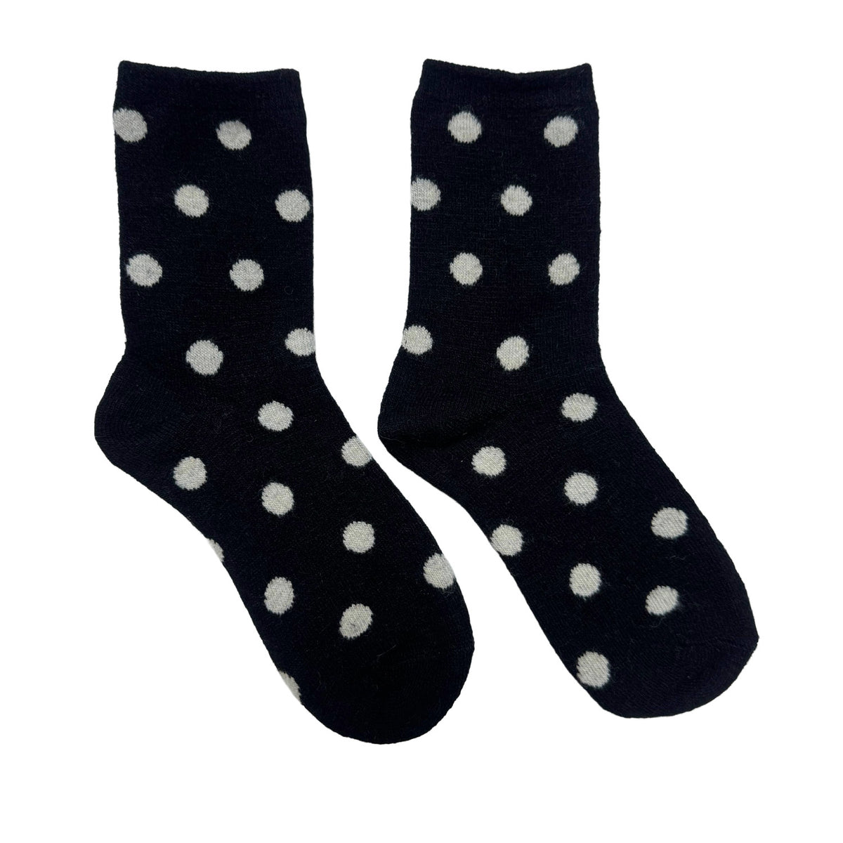 FLOOF Large Polka Dot Socks in Black / White