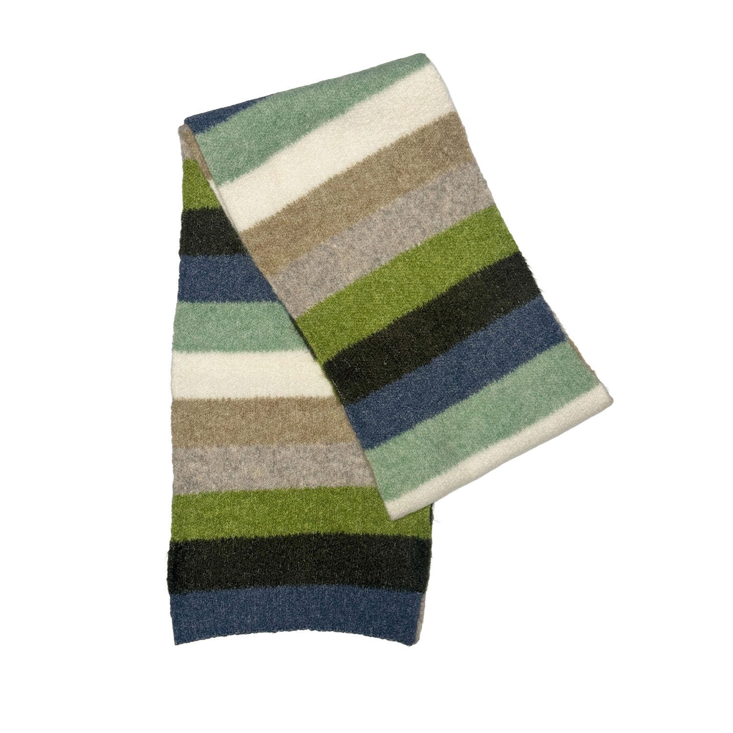 Floof Medium Stripe Scarves in Blue Multi