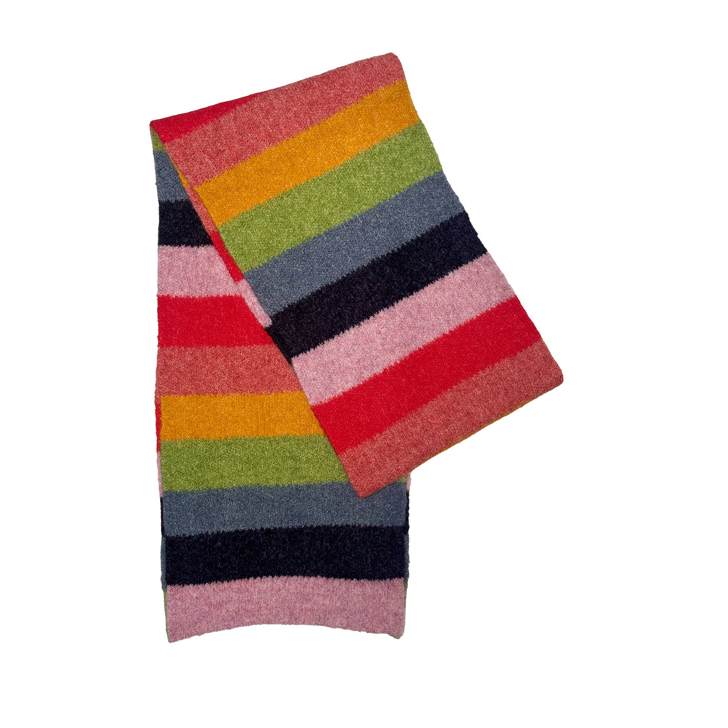 Floof Medium Stripe Scarves in Rainbow