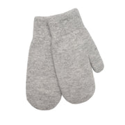 Floof Wool Mittens in Light Grey