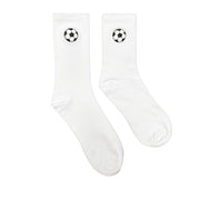 FLOOF Soccer Emoji Sock in White