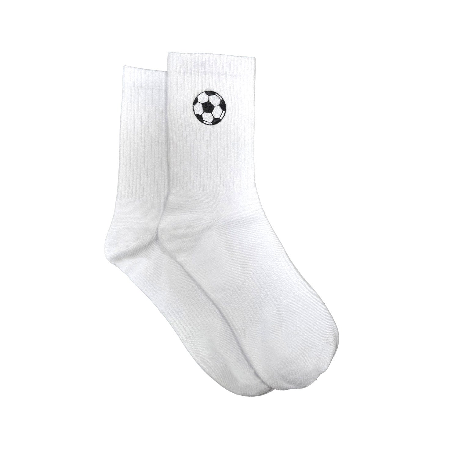 Floof Soccer Emoji Sock in White