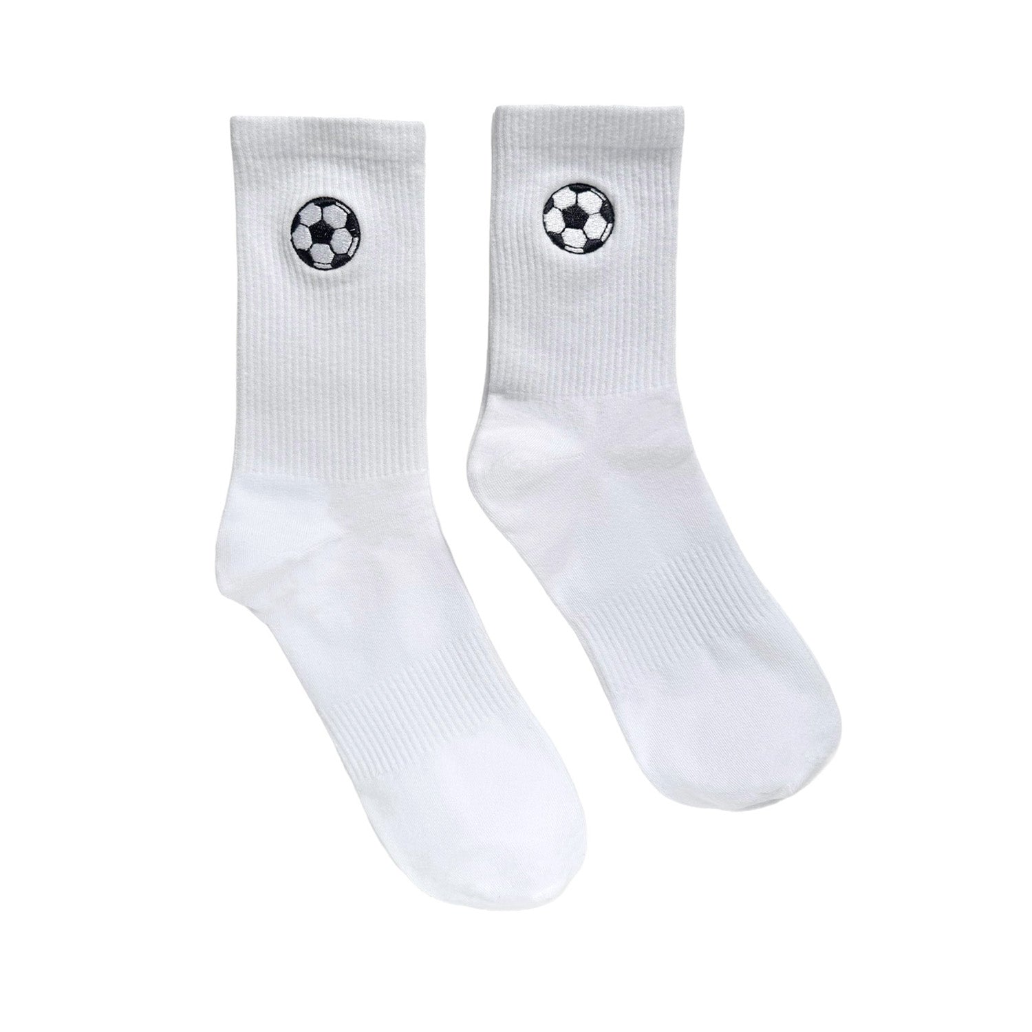 Floof Soccer Emoji Sock in White