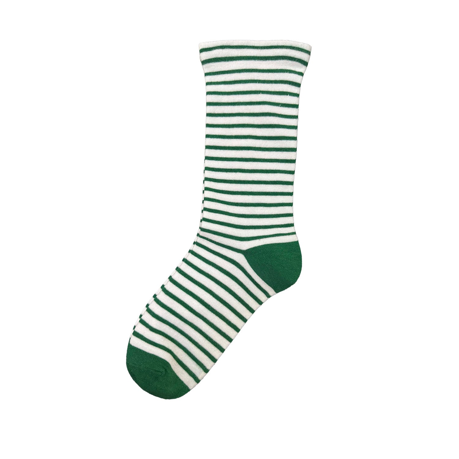 Floof Women's Stripe Sock in White/Green