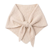 Floof Triangle Scarf in Cream