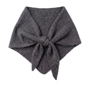 Floof Triangle Scarf in Grey