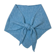 Floof Triangle Scarf in Light Blue