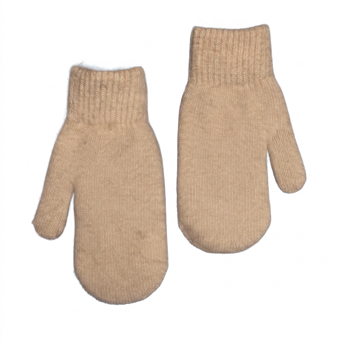 FLOOF Women's Angora Mittens in Khaki