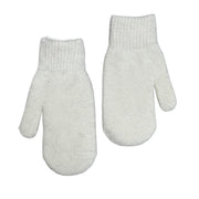 Floof Wool Mittens in White