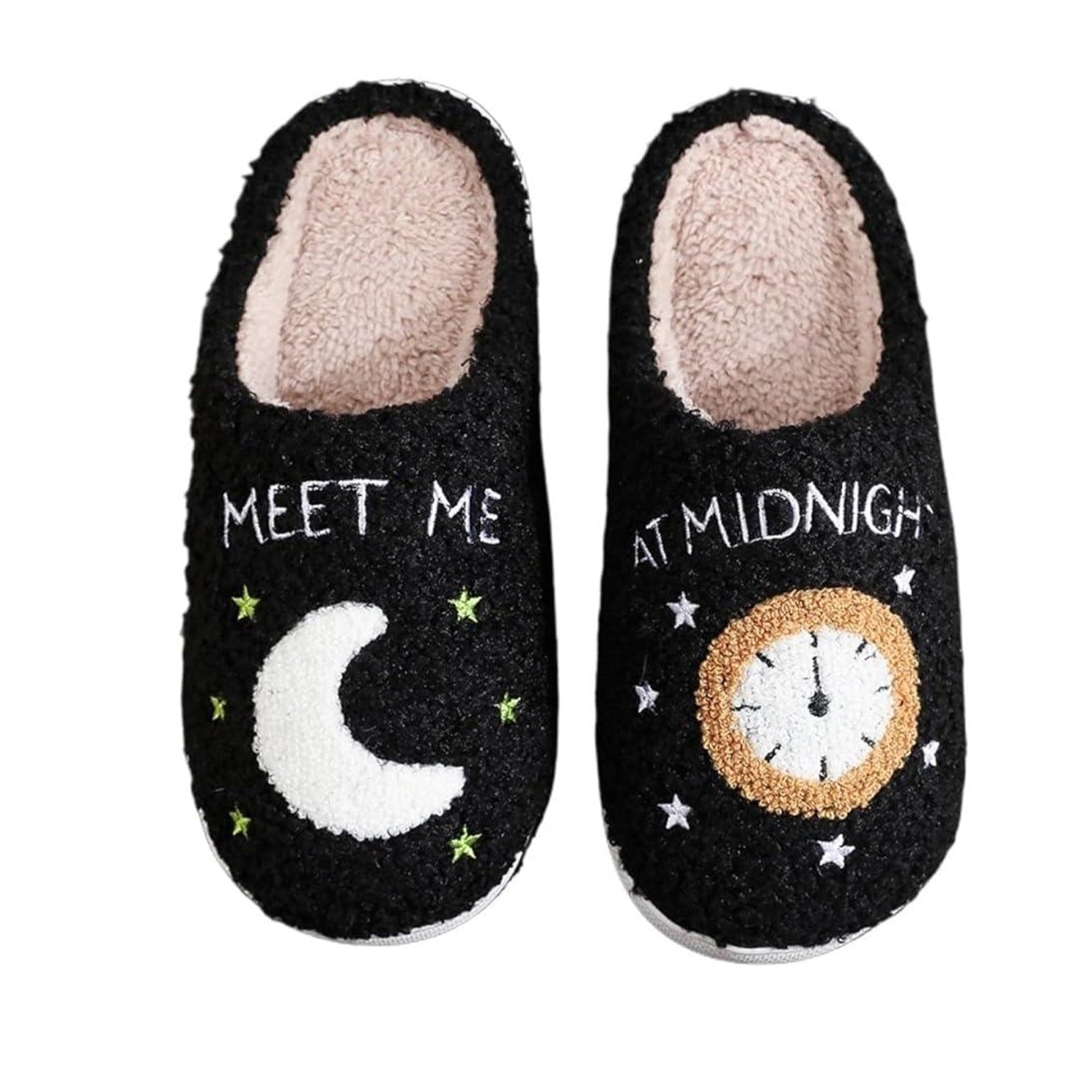 FLOOF Meet Me at Midnight Slipper in Black,