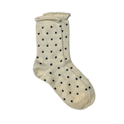 Floof Small Polka Dot Socks in White Black