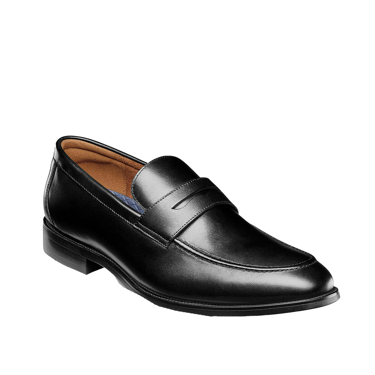 Florsheim Men's Rucci Penny Loafer in Black Smooth