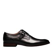 Florsheim Men's Sorrento Plain Toe Single Monk Strap in Black