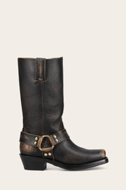 Frye Women's Harness 12R In Black/Tan M