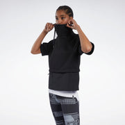 Reebok Apparel  Women's Ts Ss Cowl Sweatshi Reebok Training App Women Black Reg