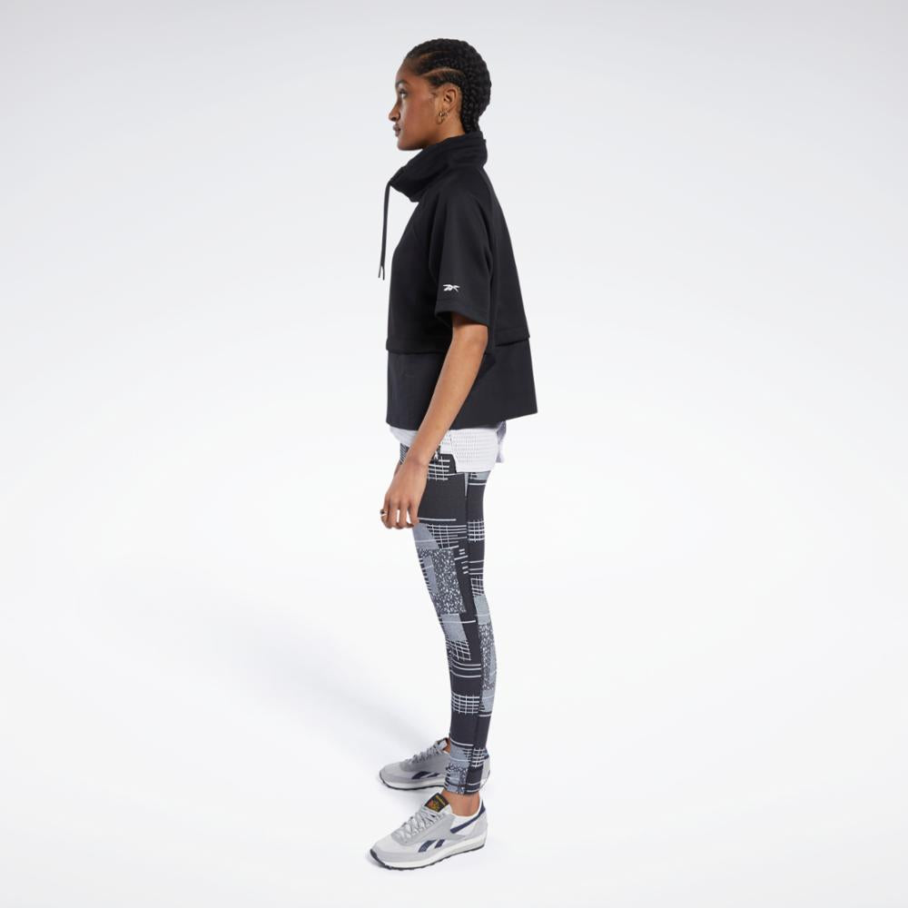 Reebok Apparel  Women's Ts Ss Cowl Sweatshi Reebok Training App Women Black Reg