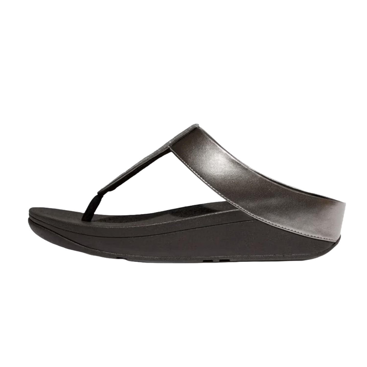 Fitflop Women's Glitterdust Metallic Toe Post Sandal in Pewter