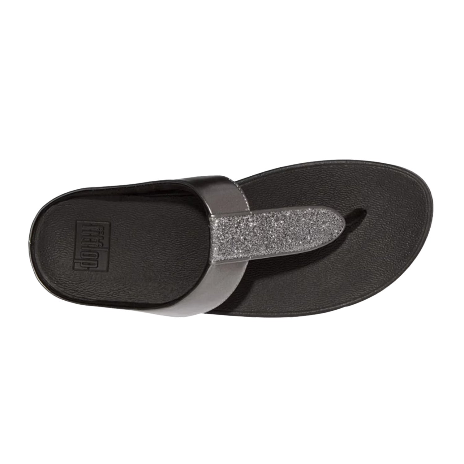 Fitflop Women's Glitterdust Metallic Toe Post Sandal in Pewter