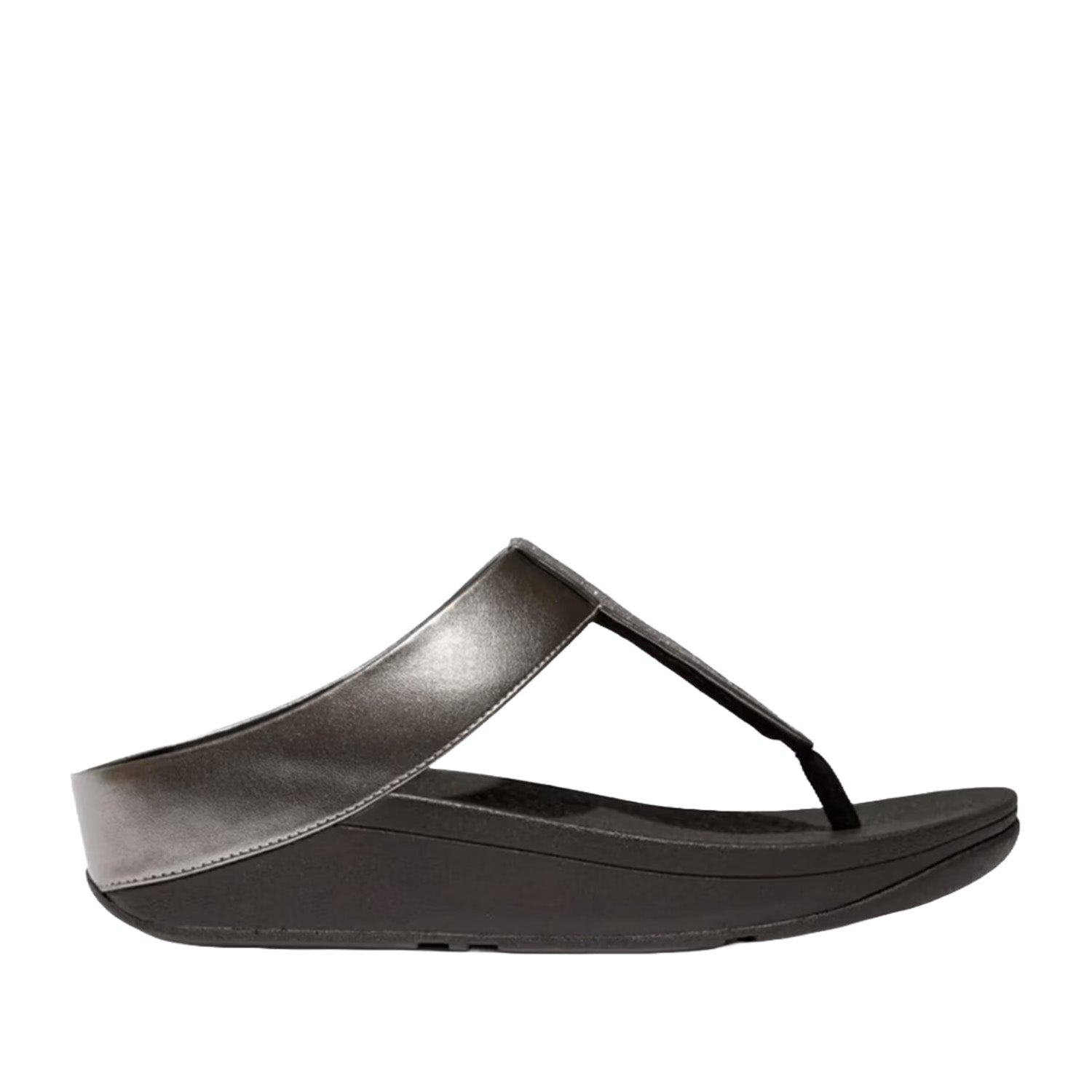 Fitflop Women's Glitterdust Metallic Toe Post Sandal in Pewter
