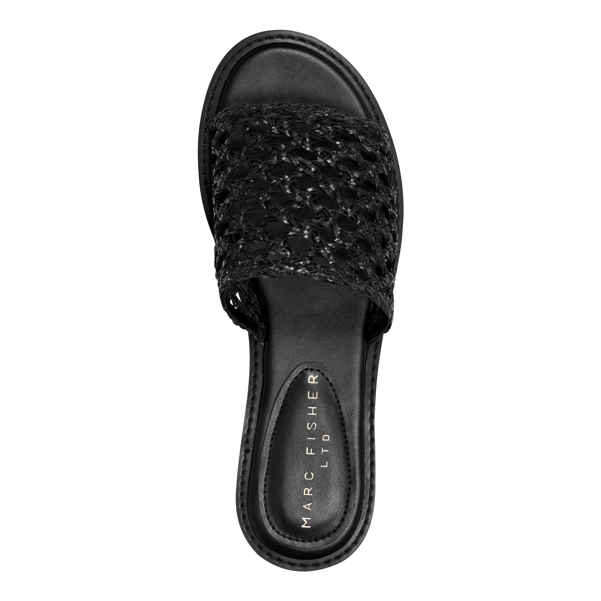 Marc Fisher Ltd Chaussures pour femmes Glynne Noir/Teintable PU Tissé Jy24-07 M