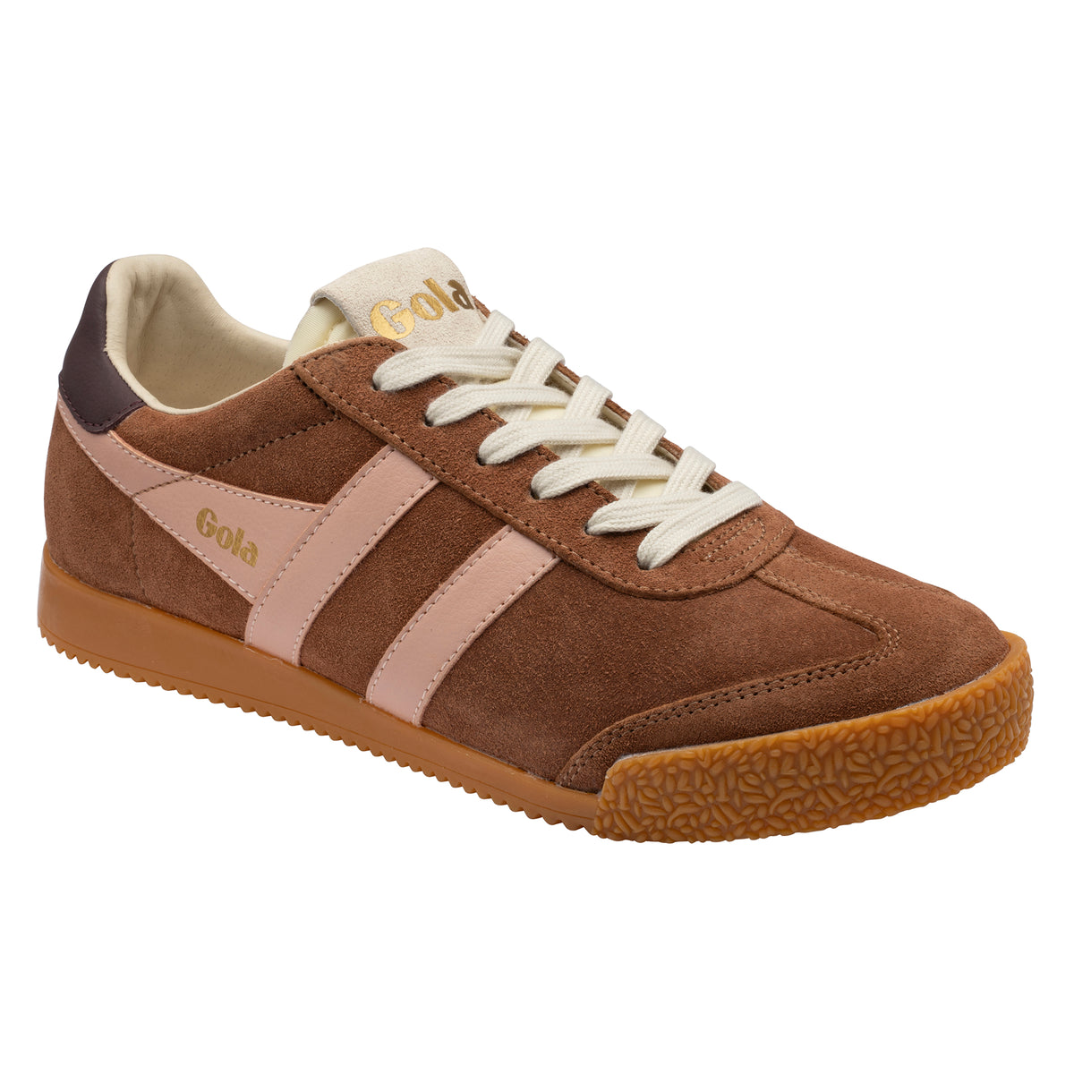 Gola Women's Elan Trainer In Umber/Pearl Pink/Cocoa M