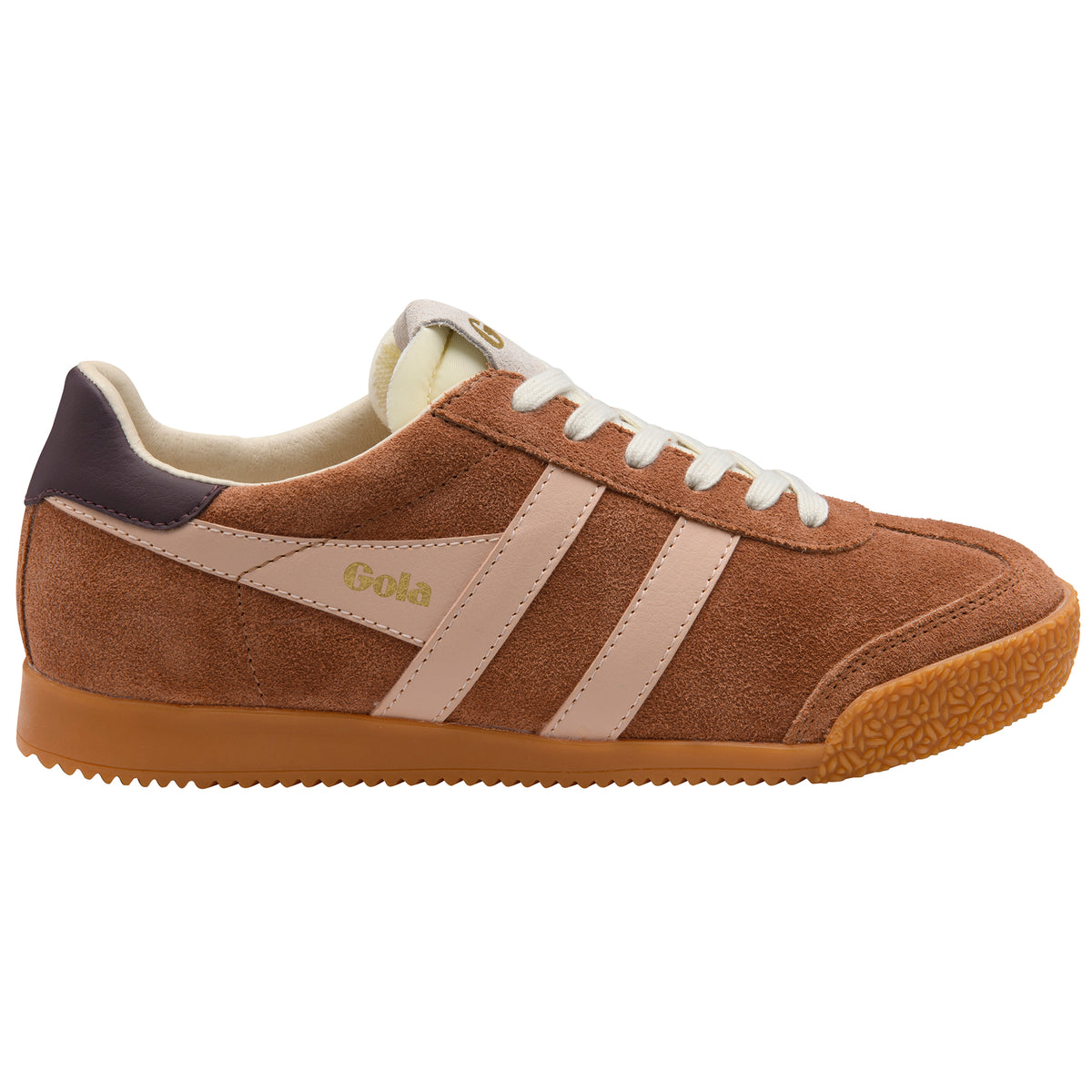 Gola Women's Elan Trainer In Umber/Pearl Pink/Cocoa M