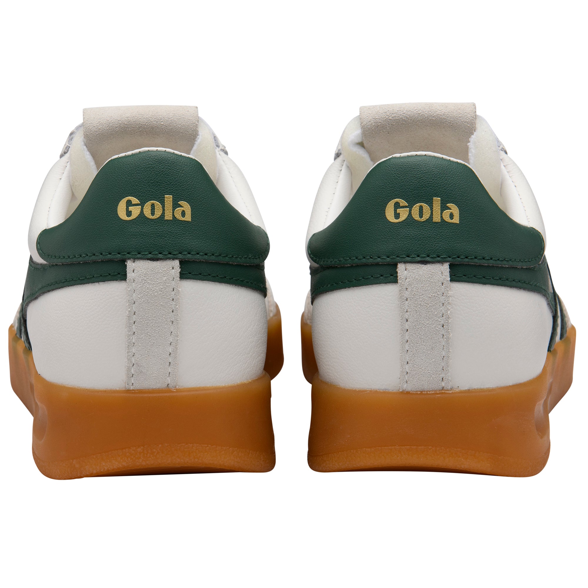 Gola Women's Cyclone Leather In White/Evergreen/Gum M